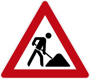 Schild
        Baustelle